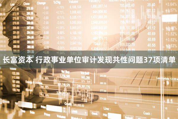 长富资本 行政事业单位审计发现共性问题37项清单